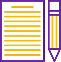 Contract Line Two Color Icon vector