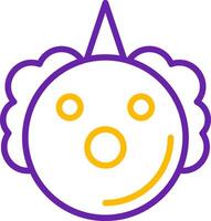 Clown Line Two Color Icon vector