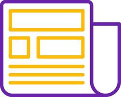 Newspaper Line Two Color Icon vector
