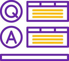 Question and Answer Line Two Color Icon vector