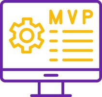 Minimum Viable Product Line Two Color Icon vector