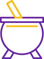 Cauldron Line Two Color Icon vector