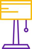 Desk Lamp Line Two Color Icon vector