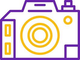 Dslr Camera Line Two Color Icon vector