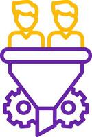Conversion Rate Line Two Color Icon vector