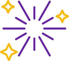 Fireworks Line Two Color Icon vector