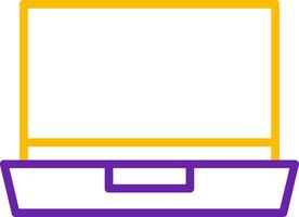 Laptop Line Two Color Icon vector