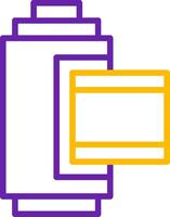 Camera Roll Line Two Color Icon vector
