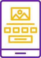 High Fidelity Wireframe Line Two Color Icon vector