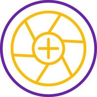 Diaphragm Line Two Color Icon vector