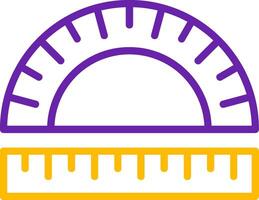 Protractor Line Two Color Icon vector