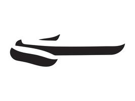 Hand-drawn straight volumetric black arrow isolated on a white background. Concept of direction, navigation, pointers, movement. Design element, symbol, and sign. Doodle style, sketch vector