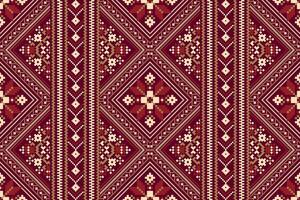 Geometric ethnic oriental pattern on red background,abstract background. vector