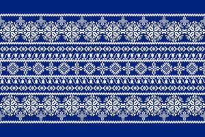 Thai pattern blue and white background,Aztec style,abstract background.design for texture,fabric,clothing vector