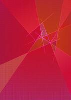 Abstract red geometric background with lines vector