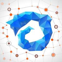 Abstract geometric mosaic spiral vector