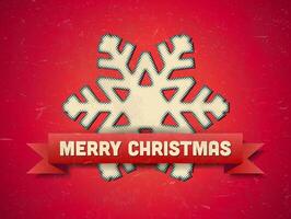Christmas card with snowflake vector