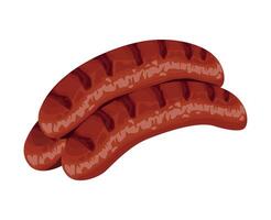 meat product sausages icon isolated vector