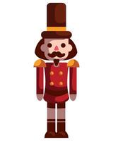 christmas nutcracker character illustration isolated vector
