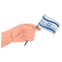 israel flag in hand design vector