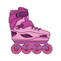 pink skate pop art style icon isolated vector