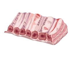 meat product pork ribs icon isolated vector