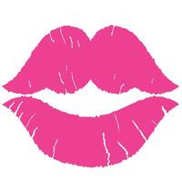 kiss lips illustration isolated icon vector