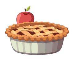 Freshly baked apple pie, a sweet delight isolated vector