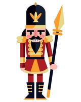 christmas nutcracker character soldier illustration vector