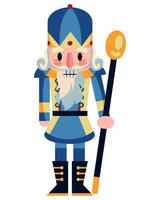 christmas nutcracker soldier illustration isolated vector