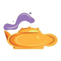 magic genie lamp mythology icon isolated vector
