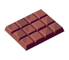 Dark chocolate block shapes, a symbol of gourmet isolated vector