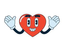 cartoon character heart isolated icon vector
