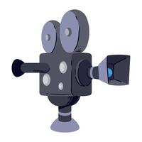 camera film device professional icon isolated vector