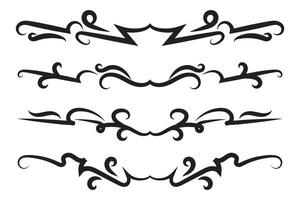 Tattoo design elements set vector