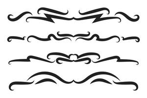 Hand drawn text divider flourish scroll design vector