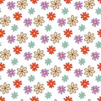 Flower Explosion Seamless Pattern Design vector