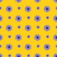 Daisy Flower Power Seamless Pattern Design vector