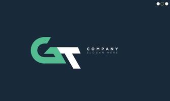 GT Alphabet letters Initials Monogram logo vector