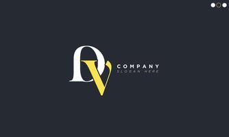 DV Alphabet letters Initials Monogram logo vector