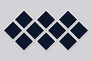 Collage Frames Template Flat Design Background vector