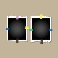 Blank photo frames. Retro Photo Frame Template for your photos vector