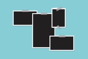 polaroid frames realistic photo templates vector