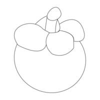 Simple mangosteen design for educational use vector