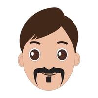 Man with Mustache Illustration for Avatar or Emoticon vector
