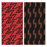 a pair of seamless patterns with a unique and simple abstract theme. suitable for application to fabric, paper, or displayed digitally vector