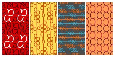 a collection of seamless patterns with an abstract theme that has a strong and attractive impression. suitable for application to fabric, paper, or displayed digitally vector