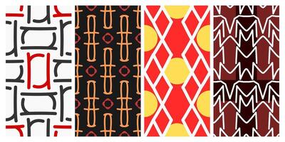 a collection of seamless patterns with a simple and attractive abstract theme. suitable for application to fabric, paper, or displayed digitally vector