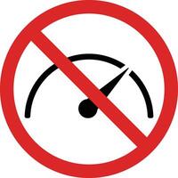 No speed sign . Not fast speed sign . Do not drive fast sign . illustration vector