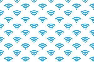 Wifi pattern . Pattern with blue wifi icon . Wifi background . illustration vector